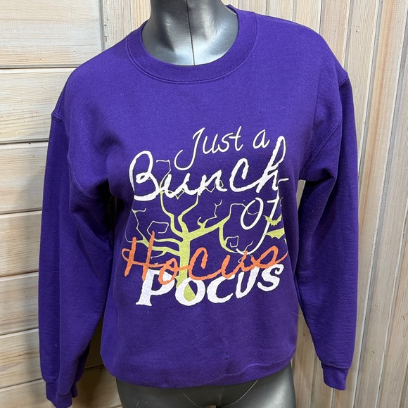 Gildan Purple Graphic Women's Sweater - Picture 1 of 6
